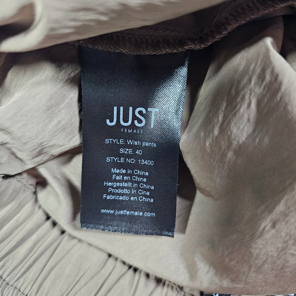 Just Female Wish Pants Taupe Brown Joggers Recycled Blend Size 40 13400 - Picture 5 of 13